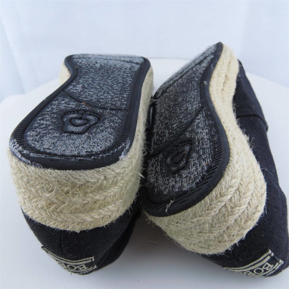 Bobs By Skechers Women Flat Shoes Black Fabric Slip On‎ Size 8 Medium (B, M) - Picture 9 of 10
